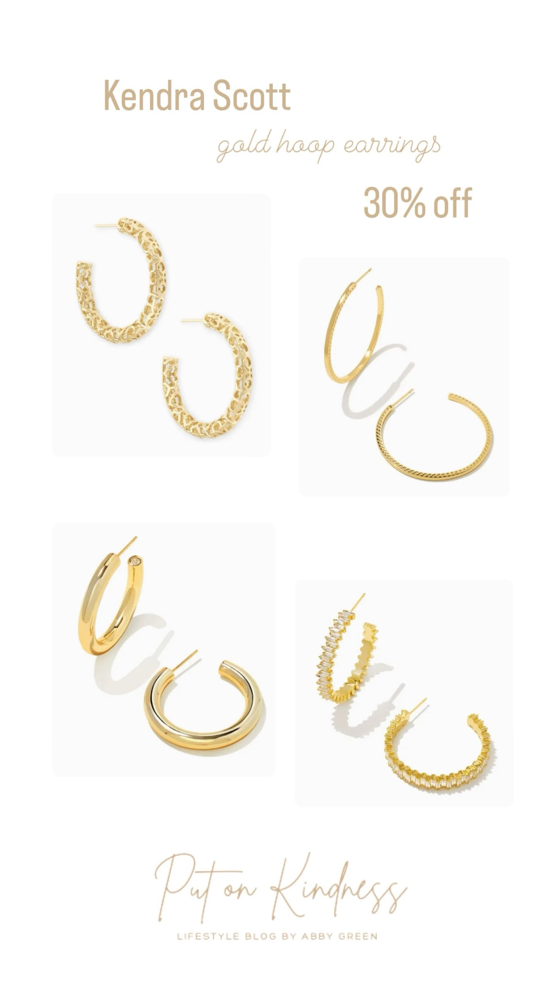Kendra Scott gold hoop earrings