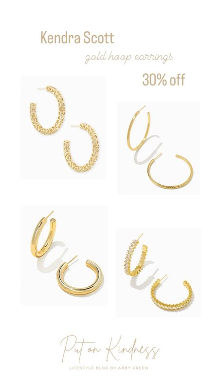 Kendra Scott gold hoop earrings