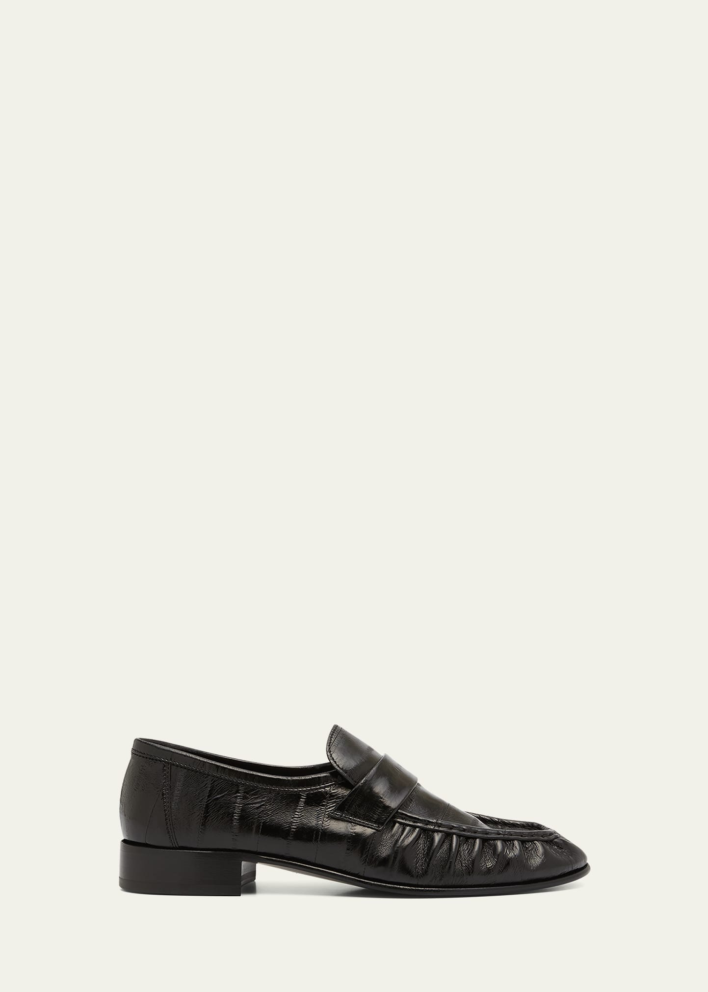 THE ROW Soft Leather Flat Loafers | Bergdorf Goodman