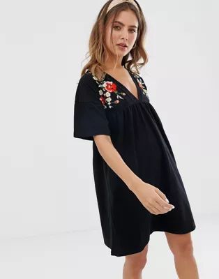 ASOS DESIGN embroidered ultimate cotton smock dress | ASOS US