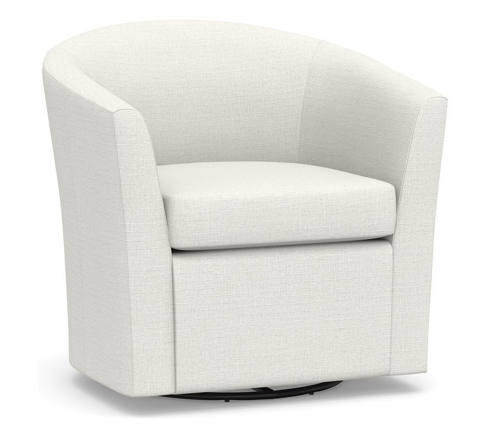 Hyde Upholstered Swivel Armchair | Pottery Barn (US)