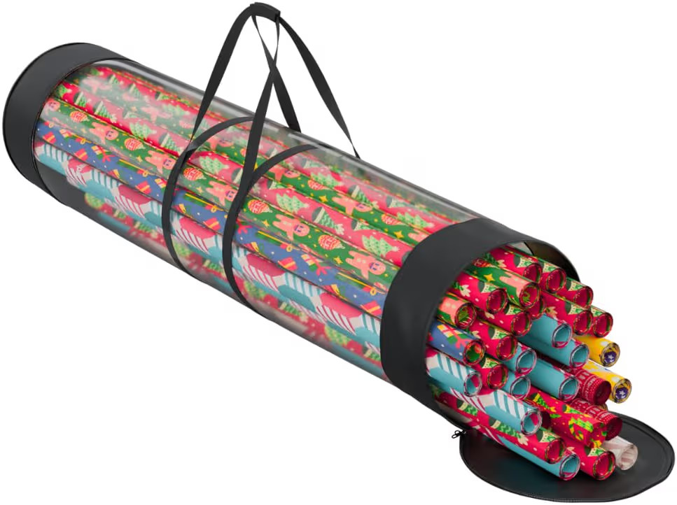 ProPik Wrapping Paper Organizer Storage Bag for All Your Gift Wrap & Ribbons, Fits Long 40 Inch R... | Amazon (US)