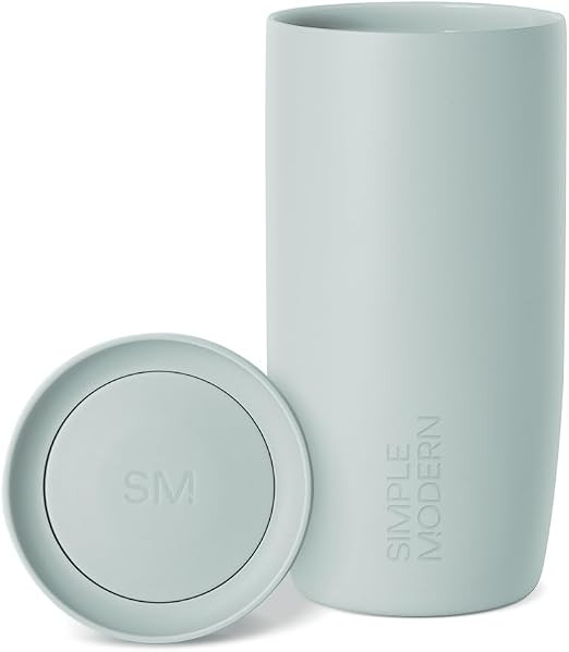 Simple Modern Travel Coffee Mug Tumbler with 360° Lid | Ceramic-Lined Insulated Stainless Steel ... | Amazon (US)