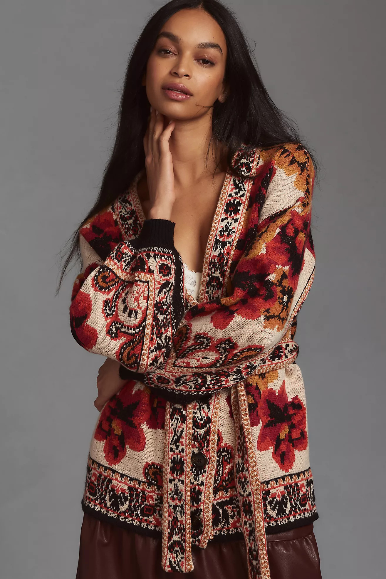 Farm Rio Knit Cardigan Sweater | Anthropologie (US)