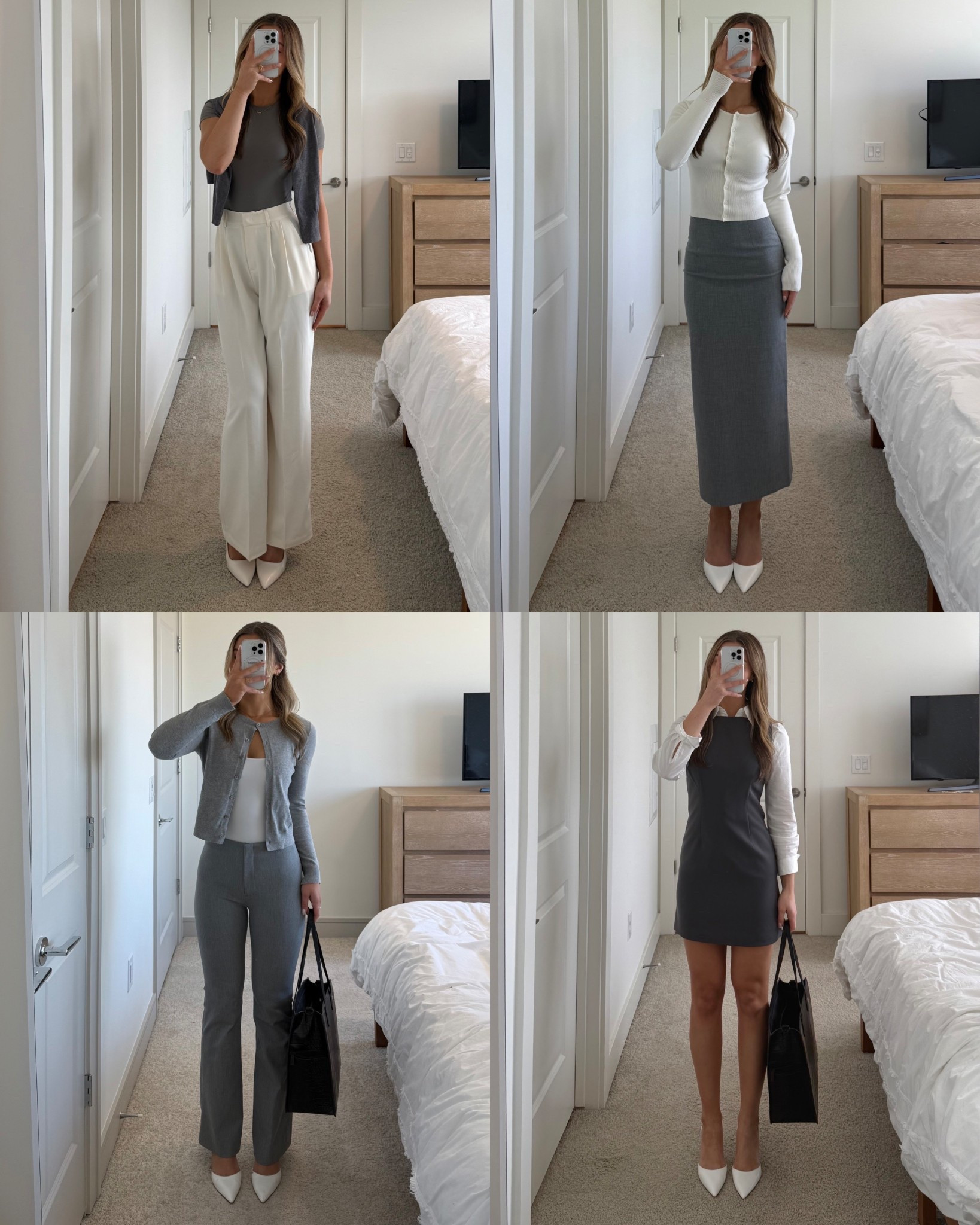 White + Grey office outfit styling inspo 🤍🩶

#LTKWorkwear