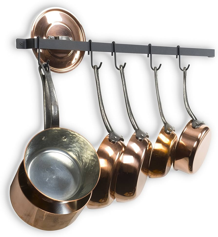 Wallniture Casto 30" Gourmet Kitchen Rail with 15 S Hooks for Hanging Kitchen Utensils Set and Co... | Amazon (US)