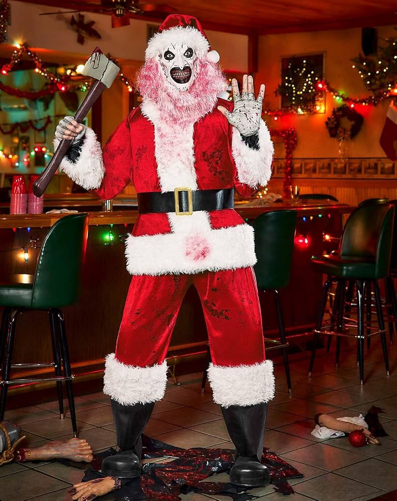 Spirit Halloween 6 Ft 3 In Art the Clown Santa Claus Animatronic, Officially Licensed, Evil Decor... | Amazon (US)