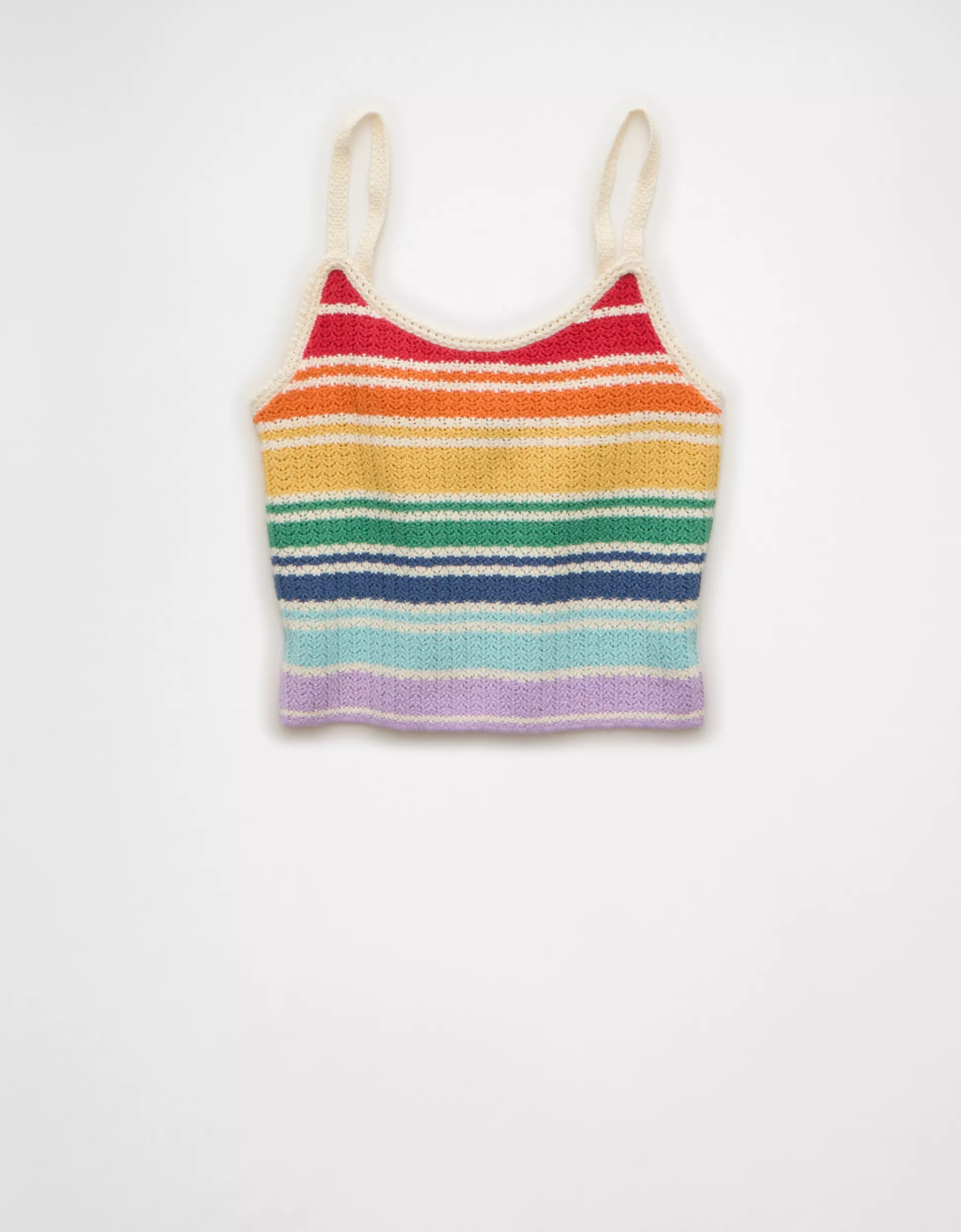 AE Pride Cropped Knit Tank Top | American Eagle Outfitters (US & CA)