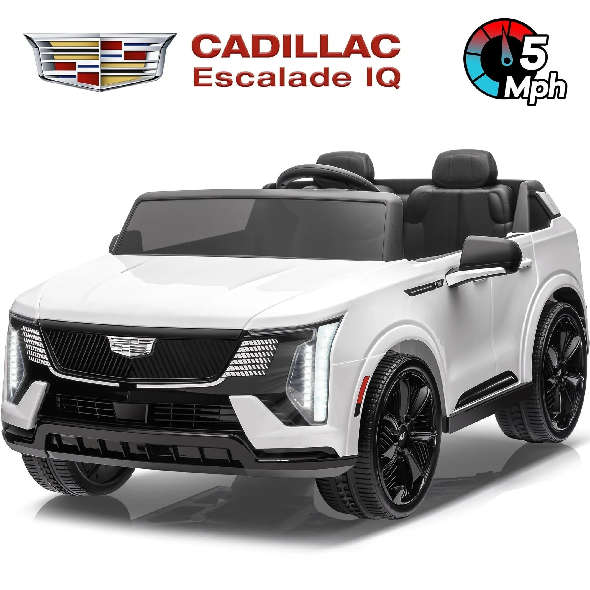 Cadillac Escalade IQ 24V Kids Ride on Car,Wisairt 2 Seater Battery Powered Electric Vehicle w/ Re... | Walmart (US)