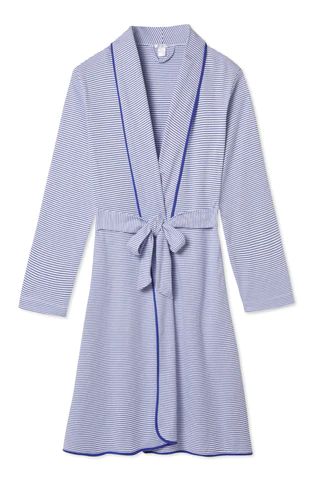 Pima Robe in Lapis - Final Sale | LAKE Pajamas