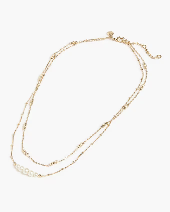 Beaded pearl layering necklace | J.Crew Factory