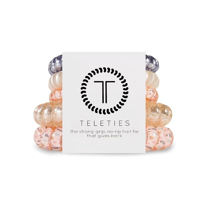 TELETIES - Mix Spiral Hair Coils - Summer Collection - Ponytail Holder Hair Ties for Women - Phon... | Amazon (US)