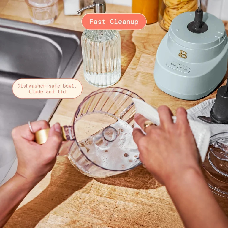 Beautiful 3-Cup Electric Food Chopper, Hydrangea by Drew Barrymore | Walmart (US)