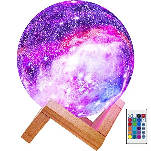 BRIGHTWORLD Moon Lamp Kids Night Light Galaxy Lamp 5.9 inch 16 Colors LED 3D Star Moon Light with... | Walmart (US)