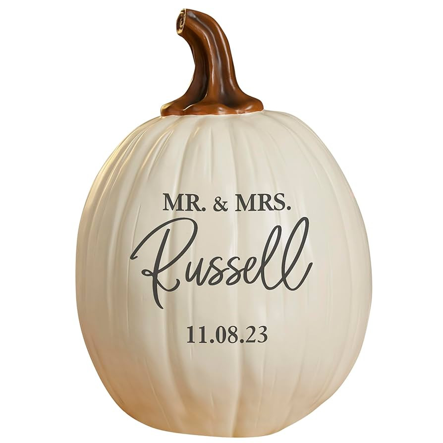 Personalization Universe Classic Elegance Wedding Pumpkin, Customizable Titles and Message - Perf... | Amazon (US)
