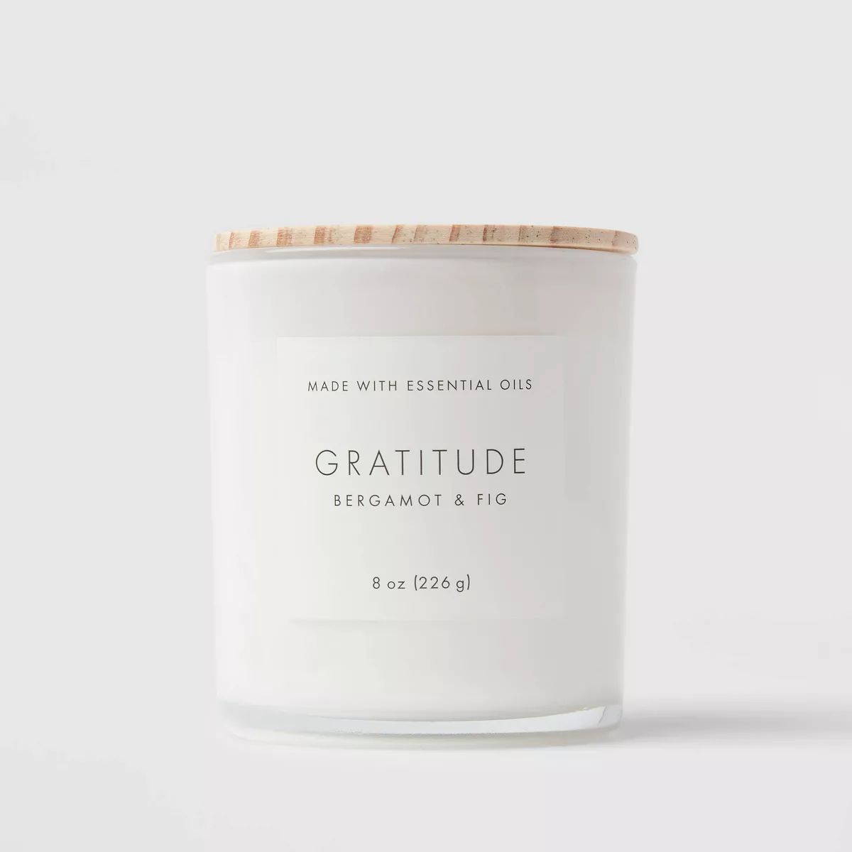 Wood Lidded Glass Wellness Grateful Candle - Threshold™ | Target