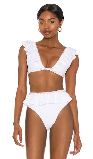 Decklan Top in White & Blush | Revolve Clothing (Global)