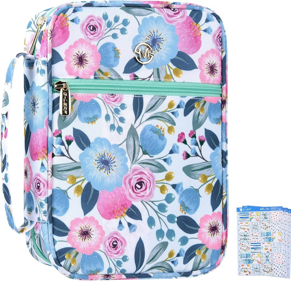 G-LEAF Bible Cover Case/Book Cover, Bible Case for Women Girls, Bible Cover Bags Floral Pattern W... | Amazon (US)