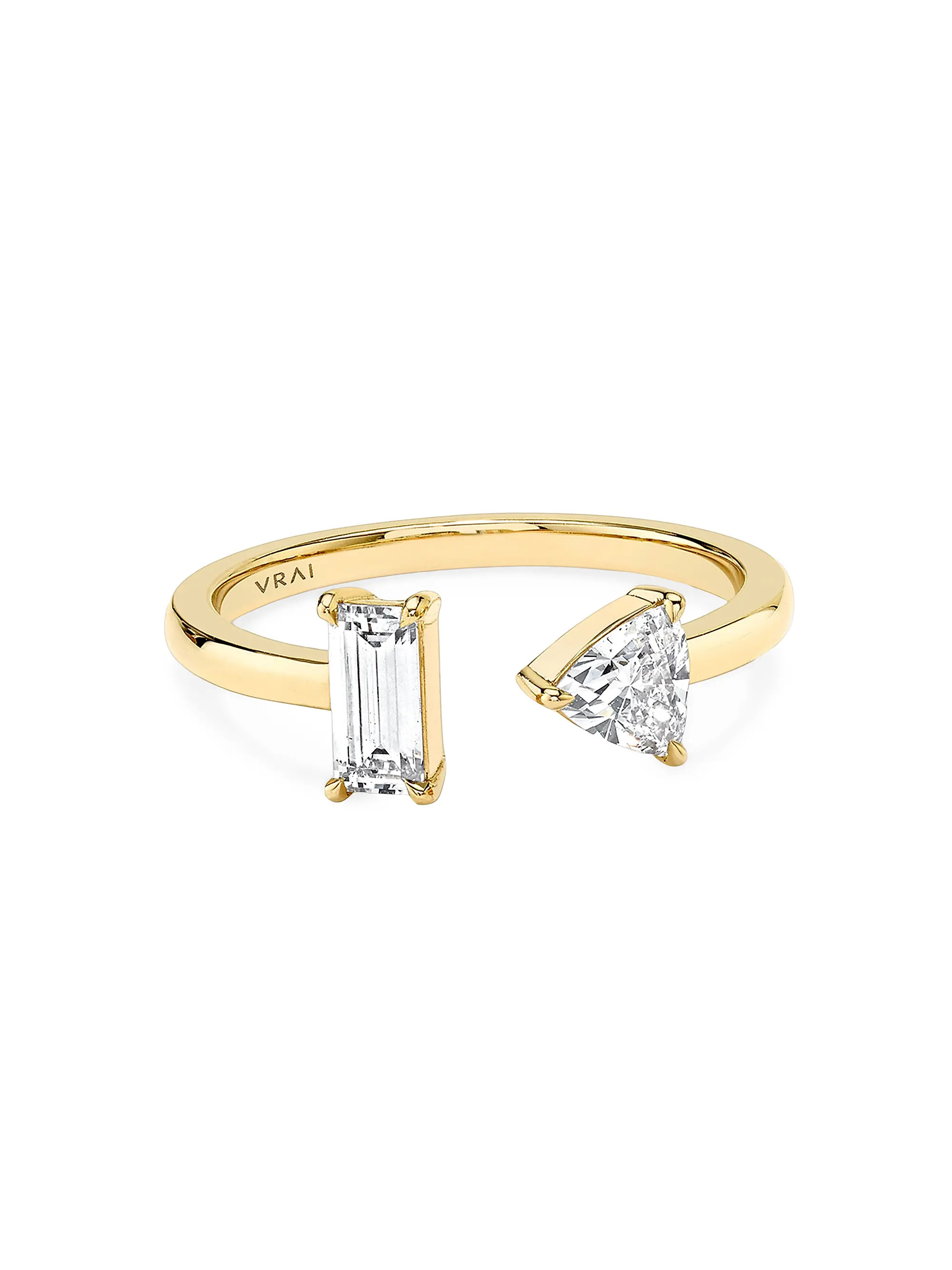 14K Yellow Gold & 0.25 TCW Lab-Grown Diamond Cuff Ring | Saks Fifth Avenue