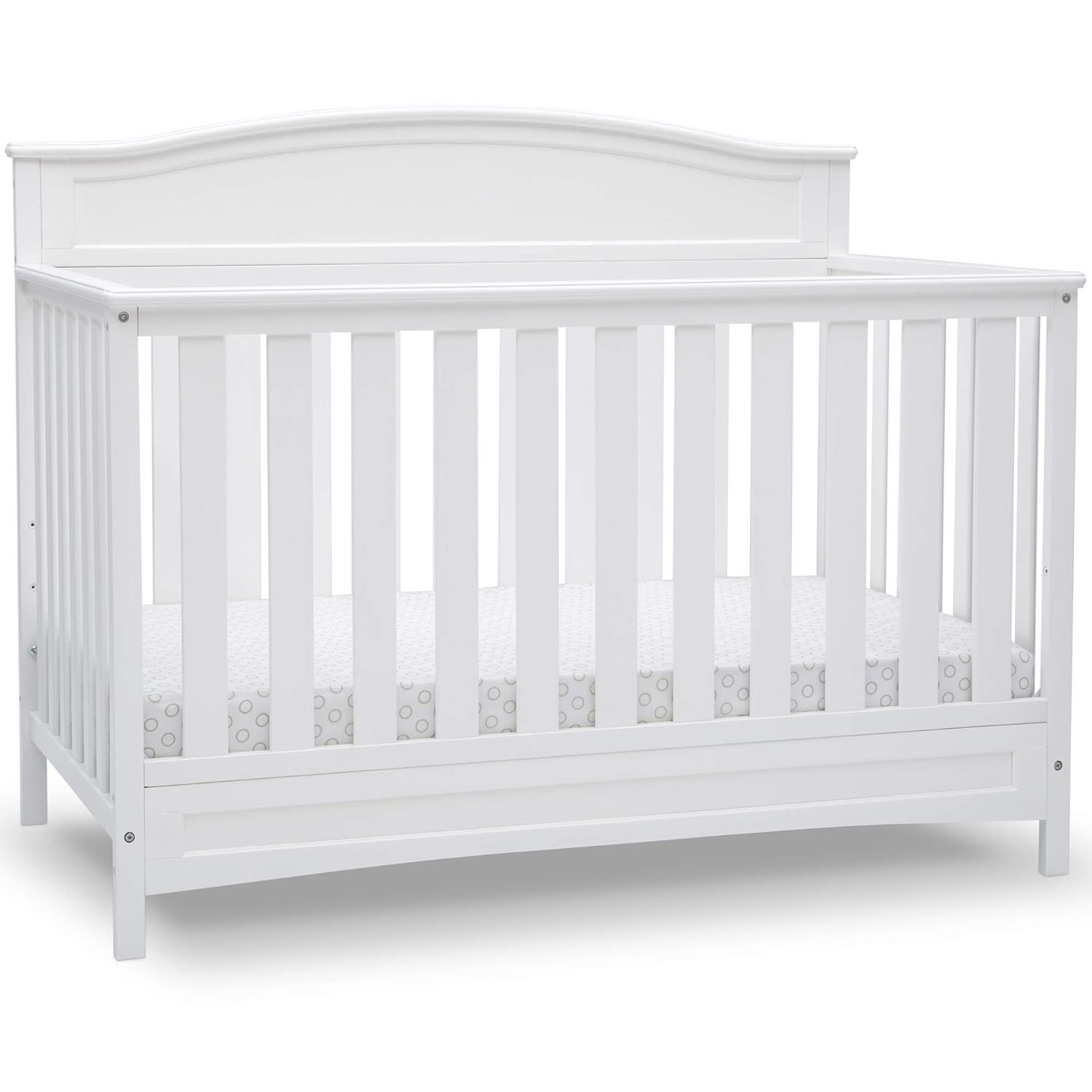 Delta Children Emery Deluxe 6-in-1 Convertible Crib, Bianca White | Amazon (US)