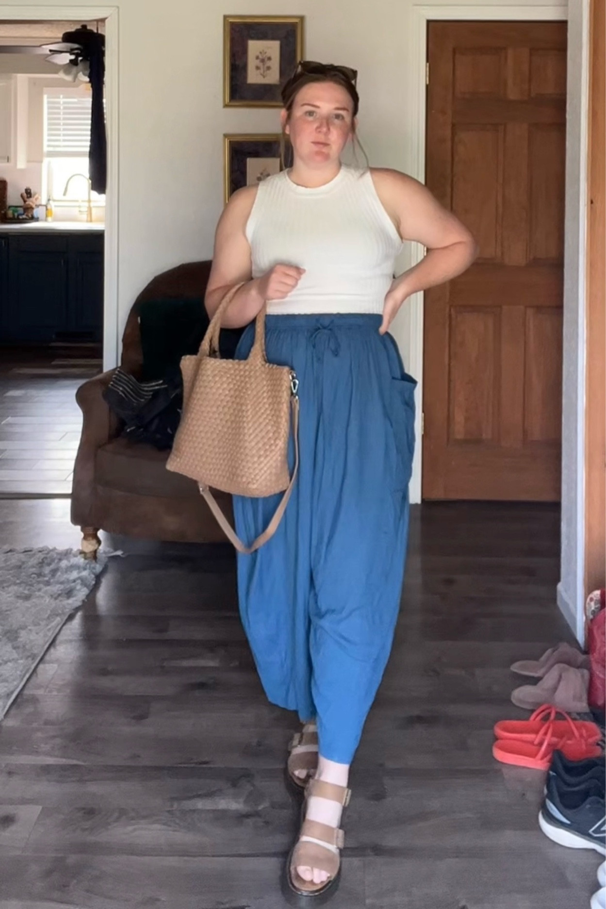 Casual summer flowy pants outfit! 

#LTKMidsize #LTKSeasonal #LTKPlusSize