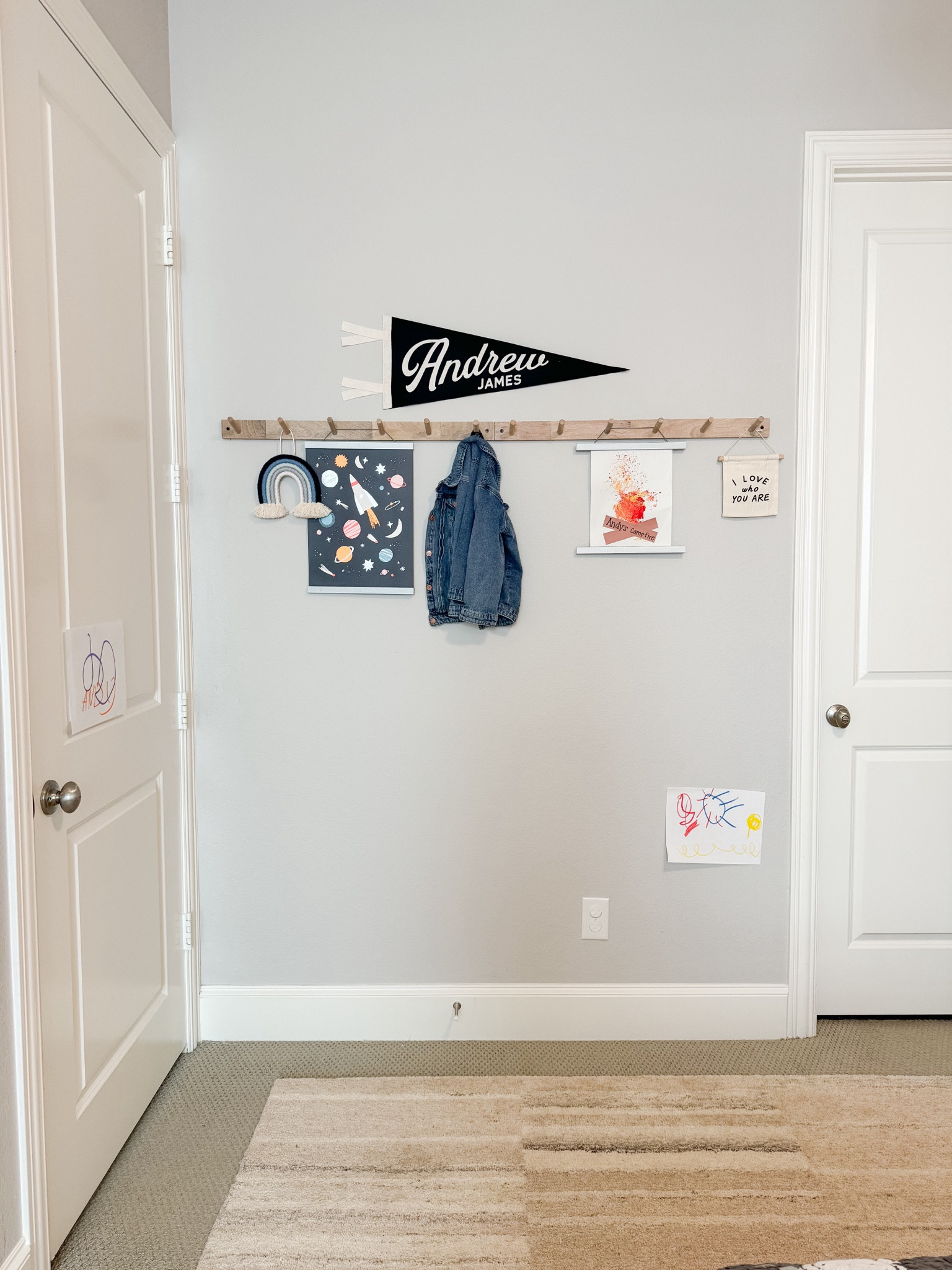 Andy’s room! He’s been adding his artwork around the room lol. 

Boys bedroom, kids bedroom, toddler boy room, boy room

#LTKhome #LTKkids #LTKfamily