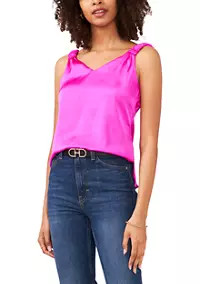 Vince Camuto Women's Sleeveless Ruffle Strap Tank | Belk