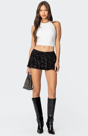 Edikted Sequin Bubble Micro Skort | PacSun