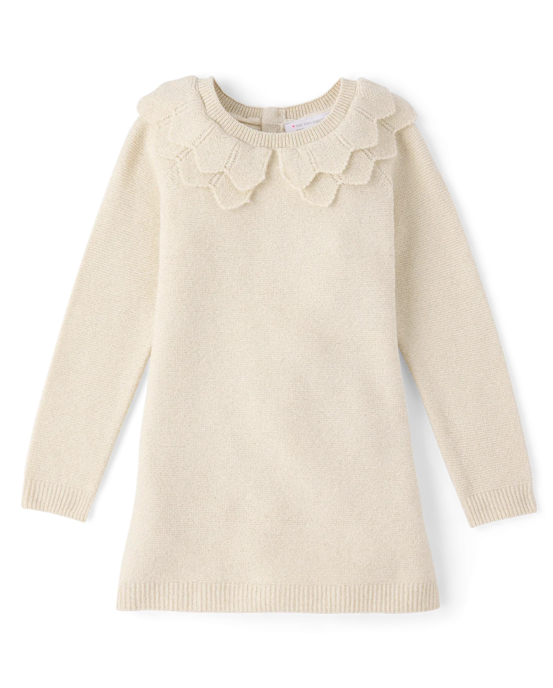 Baby And Toddler Girls Scalloped Sweater Dress - white | The Children's Place