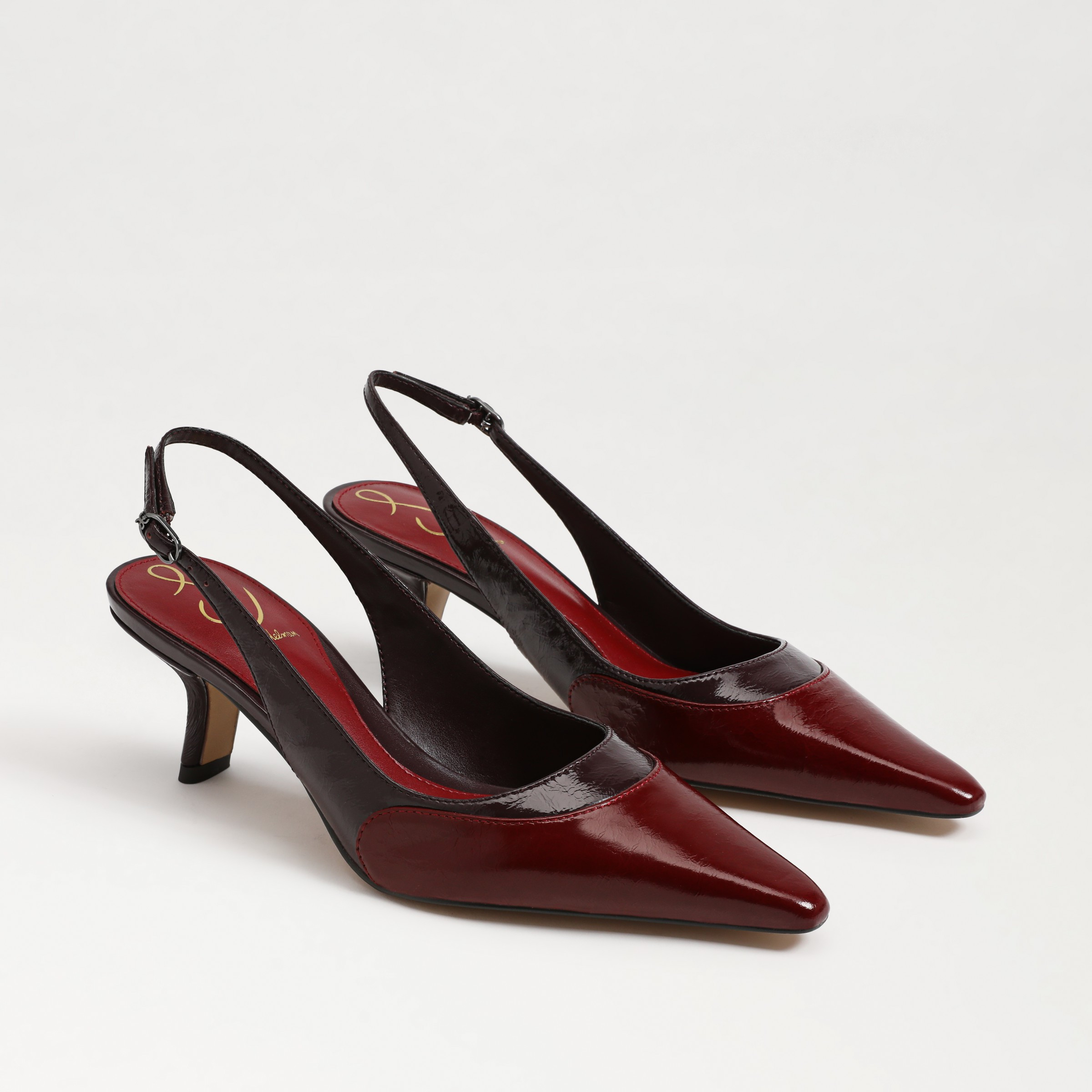 Sam Edelman Bayley Slingback Pump Cabernet Red/ Plum Leather | Sam Edelman