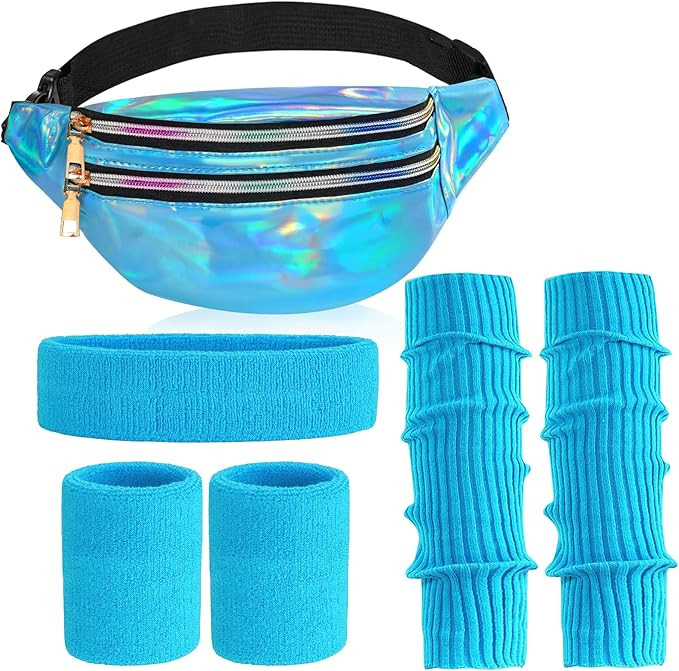 ONUPGO Leg Warmers for Women 80s Costumes Accessories Holographic Fanny Pack Knit Neon Leg Warmer... | Amazon (US)