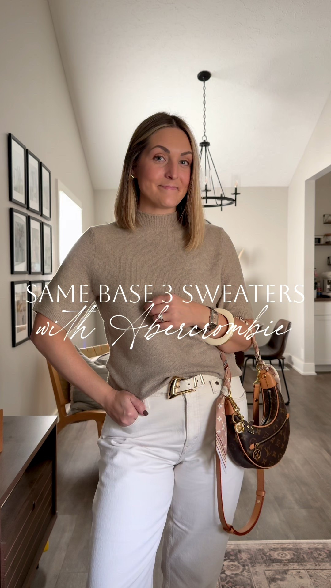 Same base/jeans 3 Sweaters all from Abercrombie!  Love Abercrombie for their staple neutral pieces!  These short sleeve sweaters are great for fall transition.  

White jeans, off white jeans, sweaters, fall sweaters, fall cardigan, neutral outfits, casual work outfits, ballet flats, suede flats #abercrombie 

#LTKStyleTip #LTKShoeCrush #LTKWorkwear