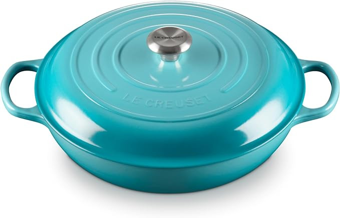 Le Creuset Enameled Cast Iron Signature Braiser, 5 qt. , Caribbean | Amazon (US)