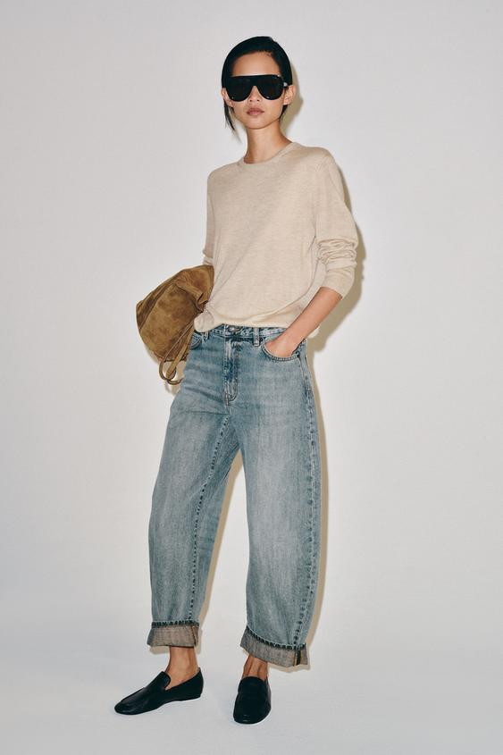 Zara - 100% Extra-Fine Cashmere Jumper - Sand - S - Woman | Zara US