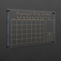 Personalize Gold Text Acrylic Calendar For Wall | Dry Erase White Board Monthly Large Family Mothers | Etsy (US)