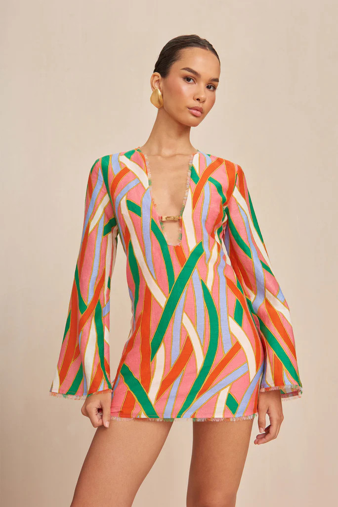 ANIYA DRESS - VINTAGE STRIPE PRINT | Cult Gaia - US