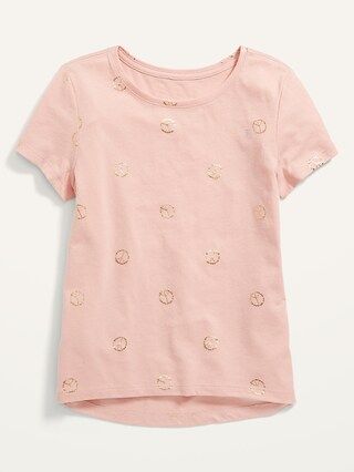 Softest Printed Short-Sleeve Crew-Neck Tee for Girls | Old Navy (US)