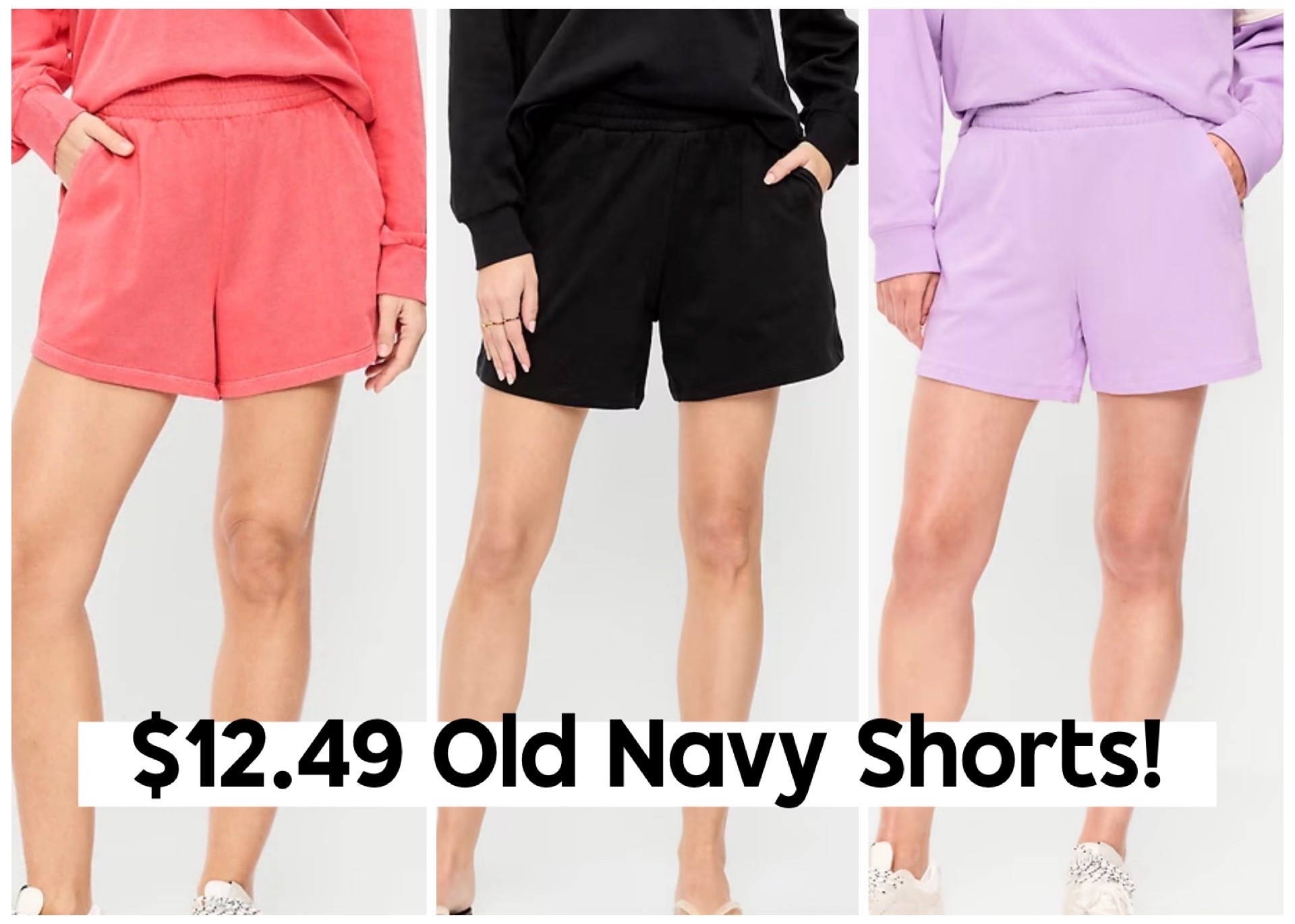 Old Navy’s incredibly popular High-Waisted Pull-On Shorts are only $12.49 today - normally $24.99! These are THE comfiest shorts, made of a sweatshirt material that is so soft and easy to wear. Perfect for lounging or anytime wear! Tons of colors available, from brights to neutrals. 

#LTKSaleAlert #LTKootd #LTKActive