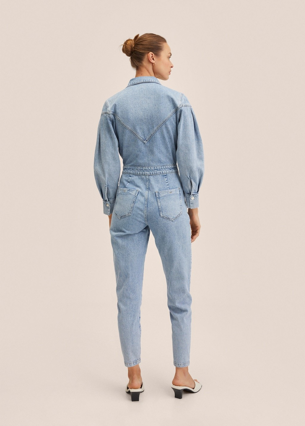 Zip denim jumpsuit | MANGO (US)