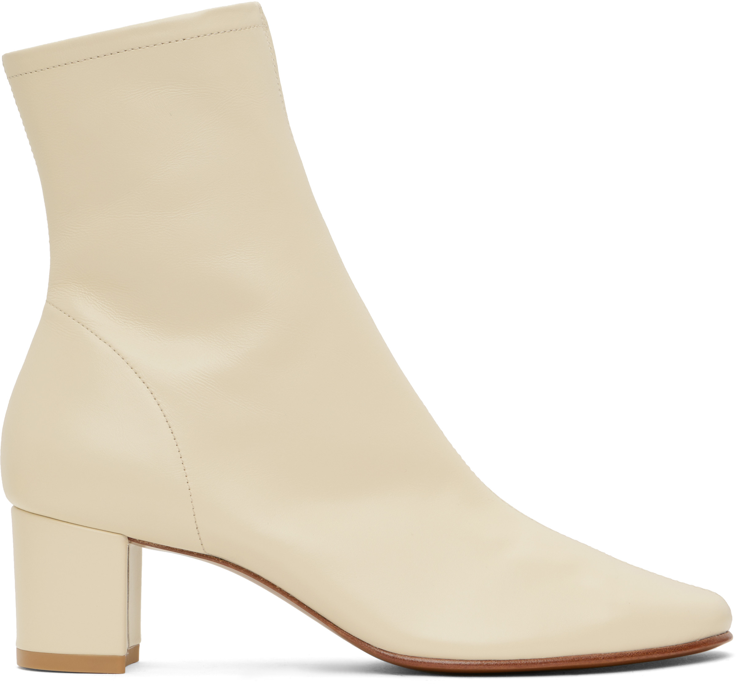 BY FAR White Sofia Boots | SSENSE
