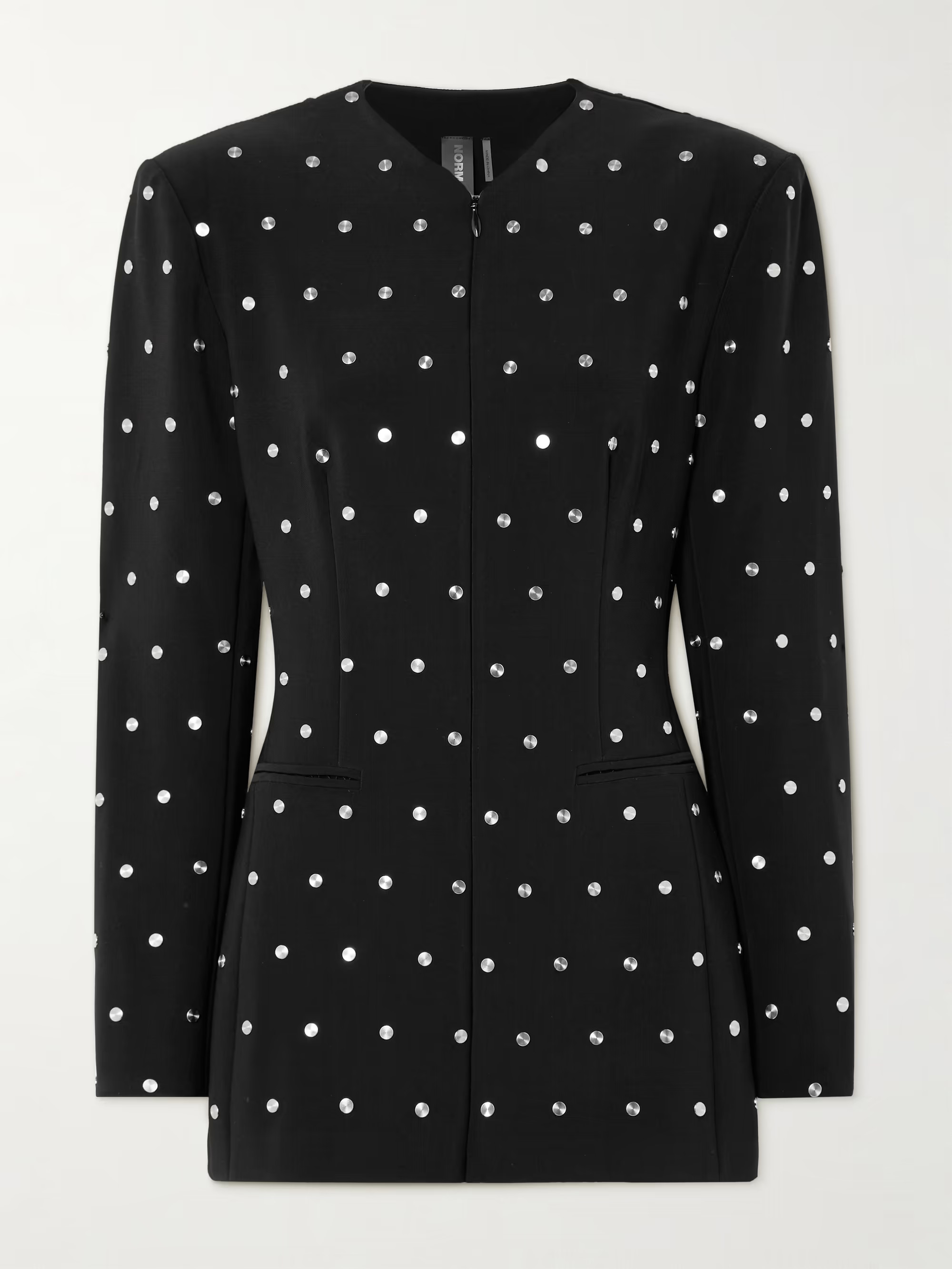 Studded stretch-ponte jacket | NET-A-PORTER (UK & EU)