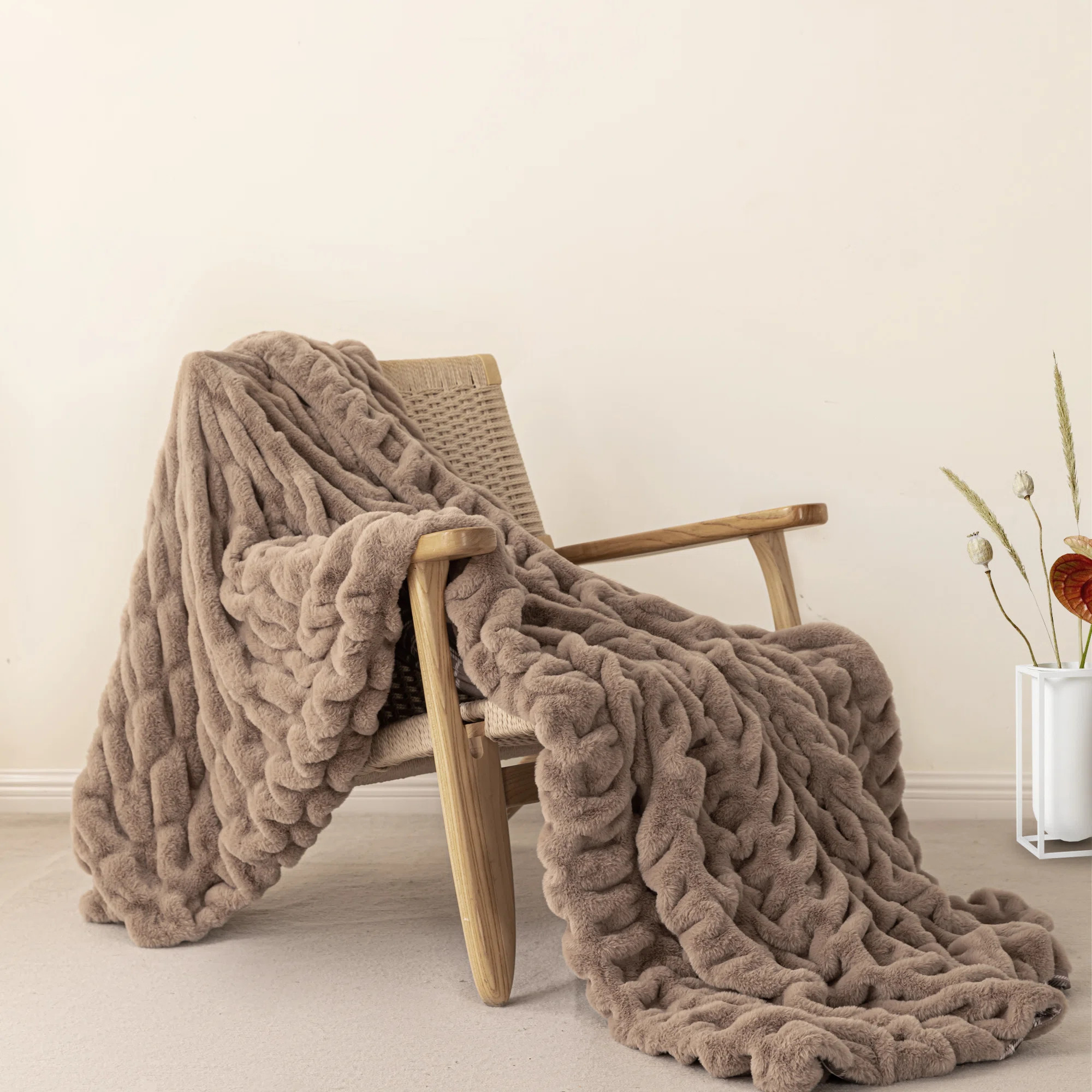 Ruched Faux Fur Throw / BlanketByAlpha Home5.0Rated 5 out of 5 stars.1 Review | Wayfair North America