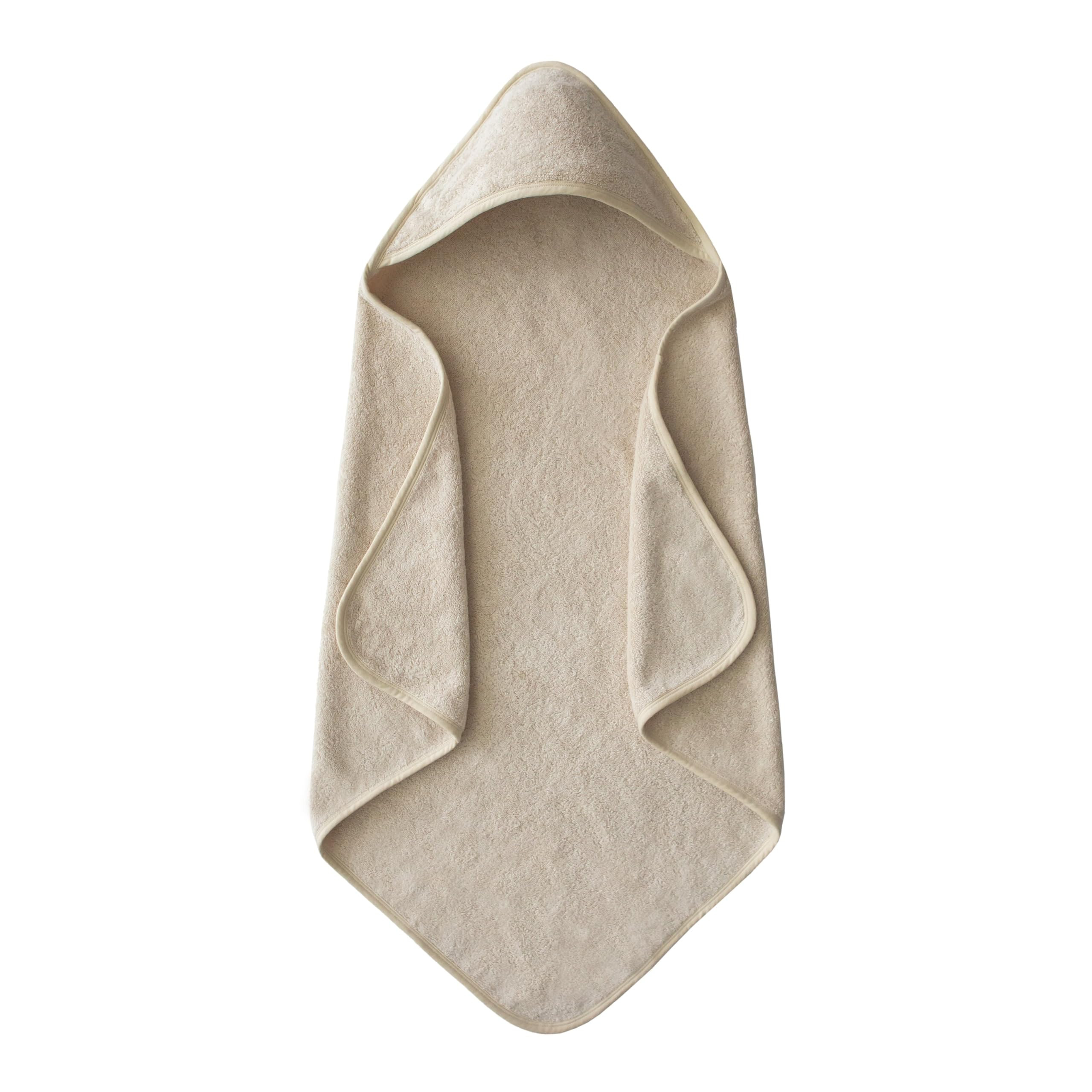 mushie Baby Hooded Towel | Organic Cotton (Fog) | Amazon (US)