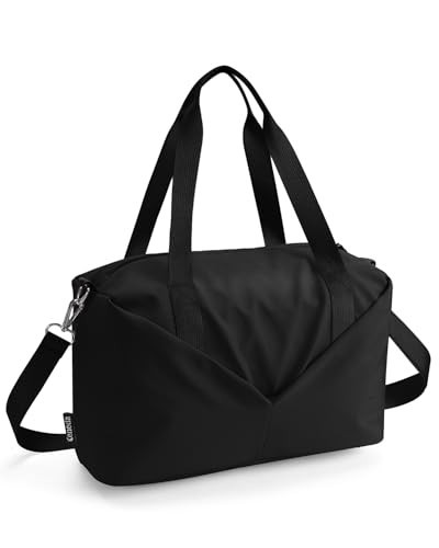 Ceneda Small Gym Bag for Women, 12 inch Mini Gym Bag with Wet Pocket, Lightweight Tote for Gym, Sport, Workout - Black | Amazon (US)