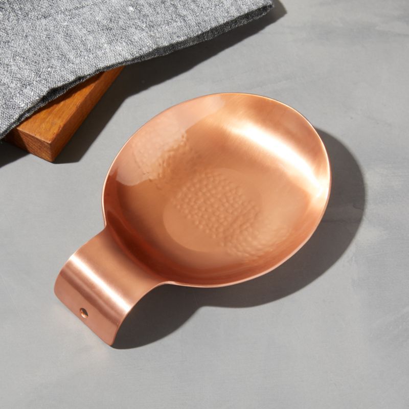 Textured Copper Spoon Rest + Reviews | Crate & Barrel | Crate & Barrel