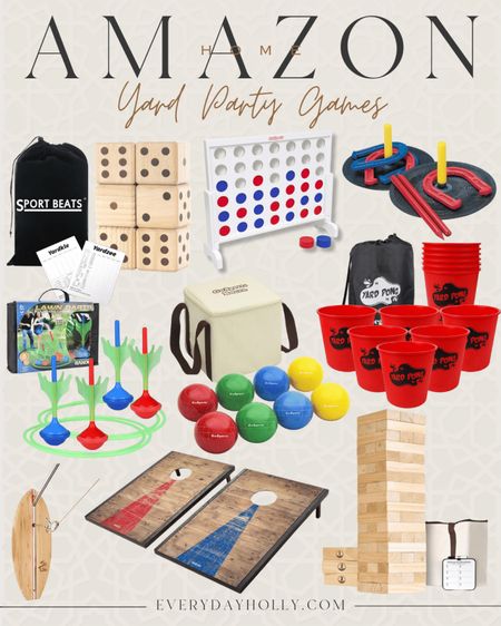 Yard Party Games

4th of july bbq  4th of july party outdoor party  summer party  summer essentials  yard party games  yard games  jenga  connect four  cornhole  horseshoes  EverydayHolly

#LTKSeasonal #LTKhome #LTKparties