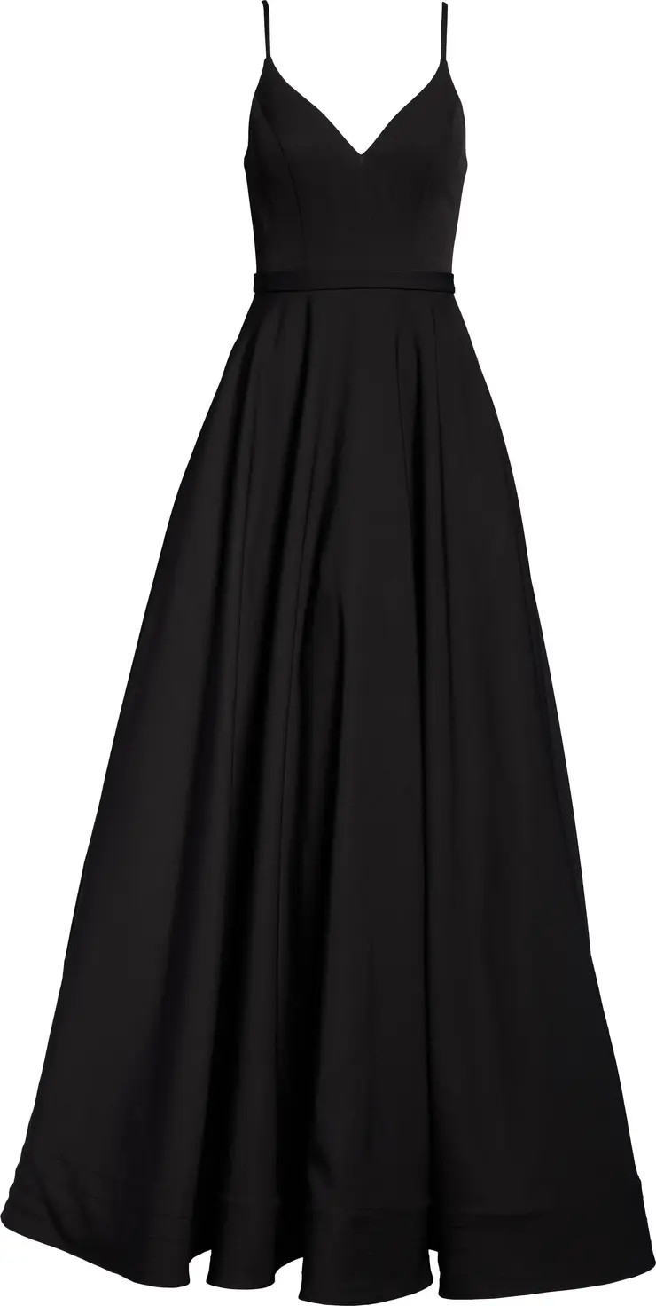 V-Neck Crepe Ballgown | Nordstrom