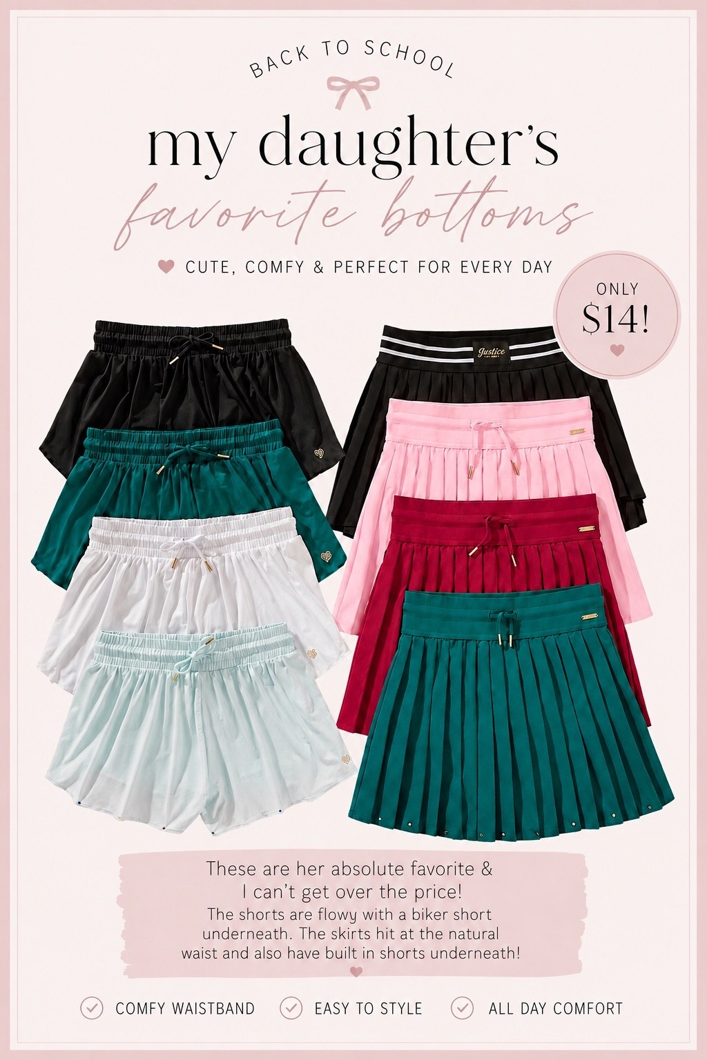 Back to school outfits that I can’t believe are from Walmart!! These flyaway butterfly shorts are my daughter’s fave as well as these pleated skirts that have biker shorts built in!! Super soft and stretchy fabric. Definitely the perfect casual outfit for school & play!

#LTKKids #LTKootd #LTKActive