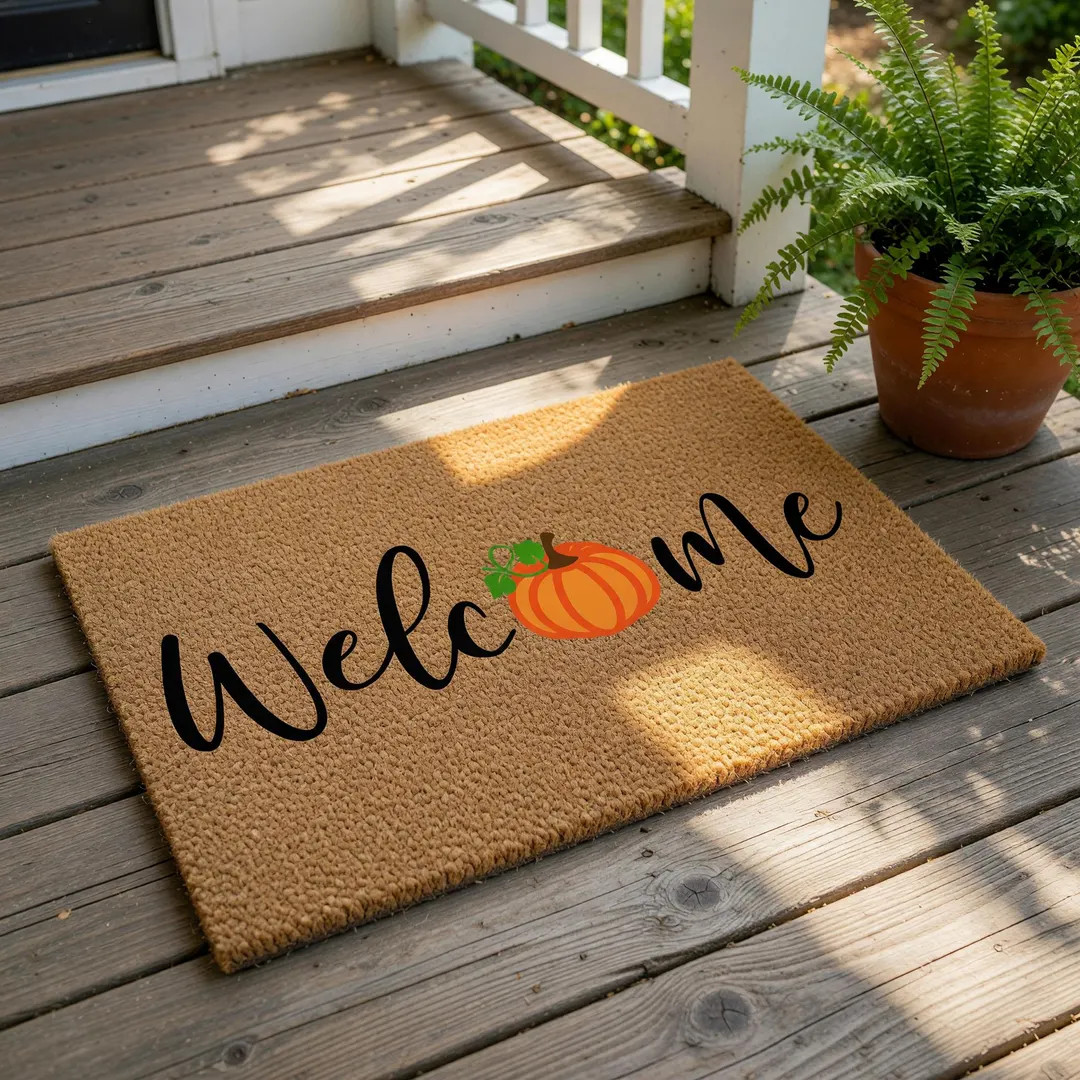 Fall Pumpkin Doormat, Welcome Mat For Front Door, Autumn Porch Decor, Halloween Entry Rug, Funny ... | Etsy (Global)