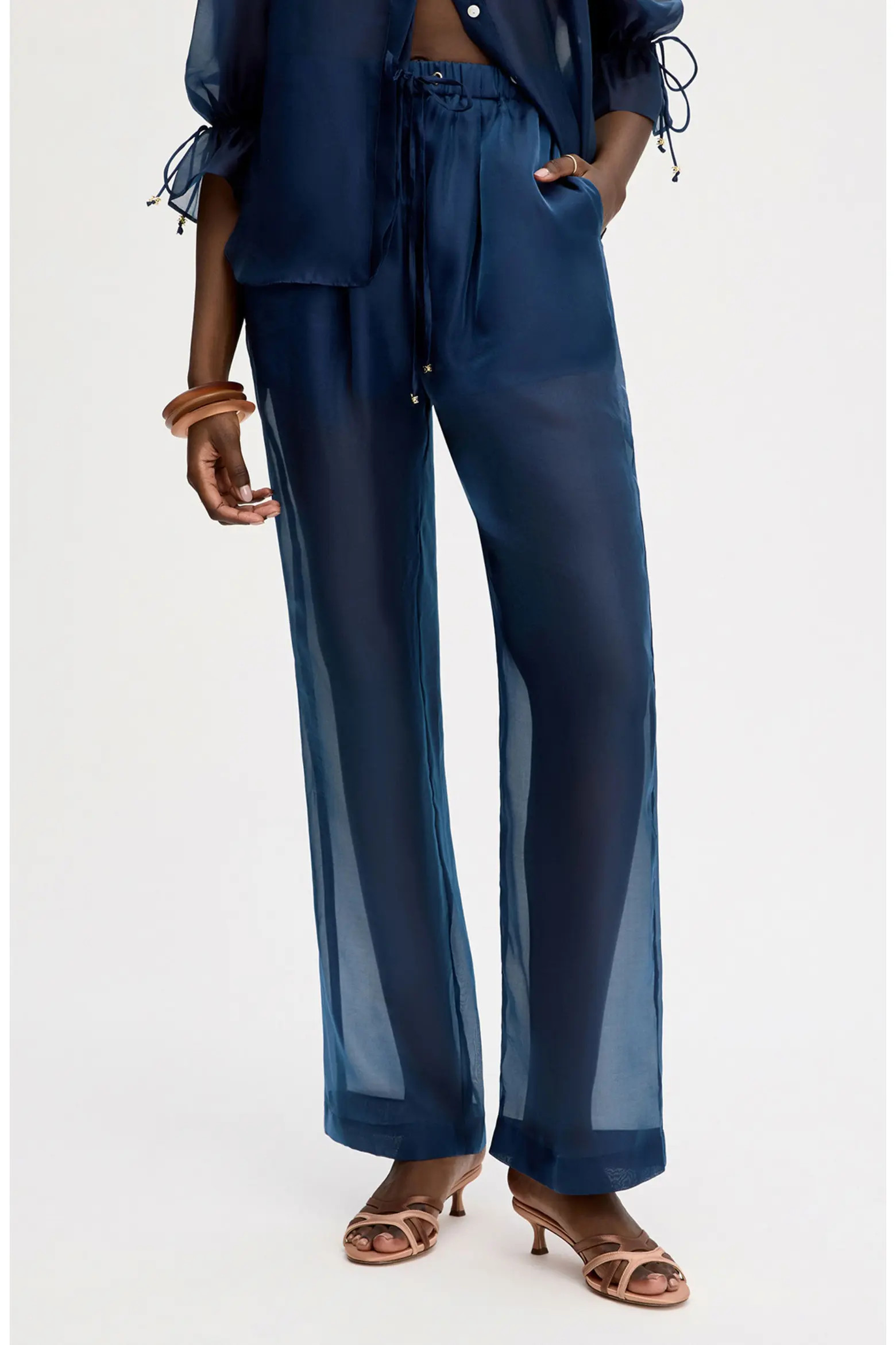 Sheer Drawstring Pants (Women) | Nordstrom | Nordstrom
